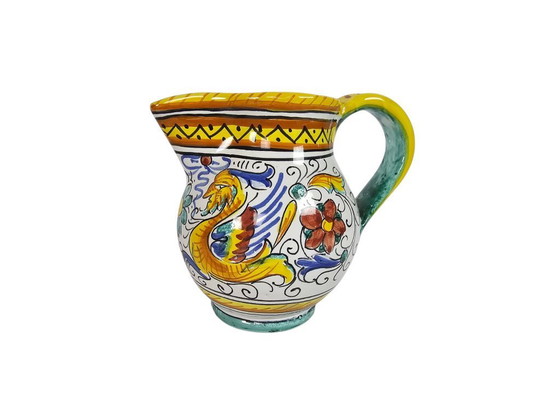 Image 1 of Deruta - Majolica - hand-painted - spouted jug - Italy - 60s