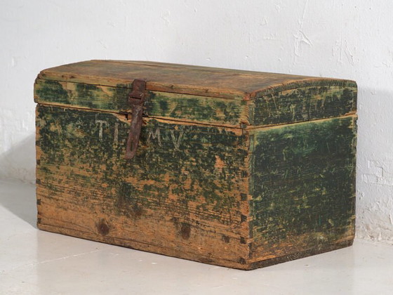 Antique green box (c.1920) #70 – Chest of drawers, Rustic (photo 25 of 34)