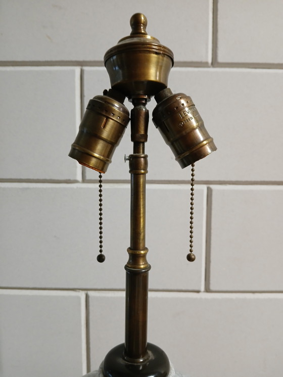 Image 1 of 2 lampade da tavolo cinesi con vetri craquelé