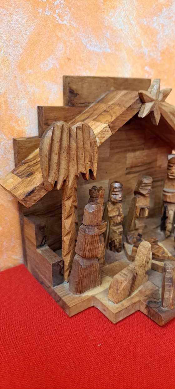 Crèche de Jérusalem faite à la main, Sculptures, Bois, Marron (photo 3 sur 10)