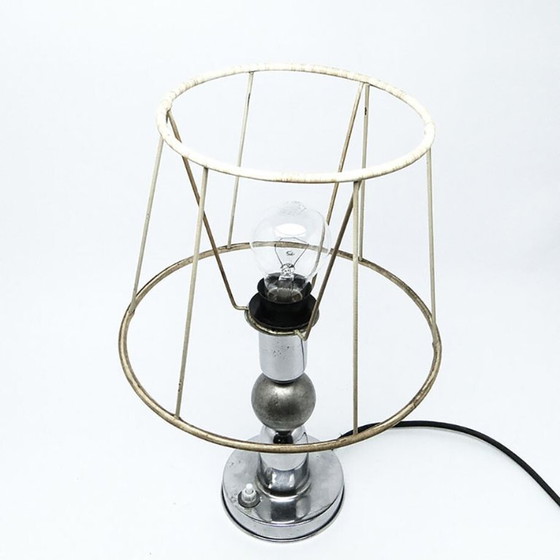 Art Deco Industrial Table Lamp, Belgium, 1970s – Metal, Chrome (photo 4 of 9)