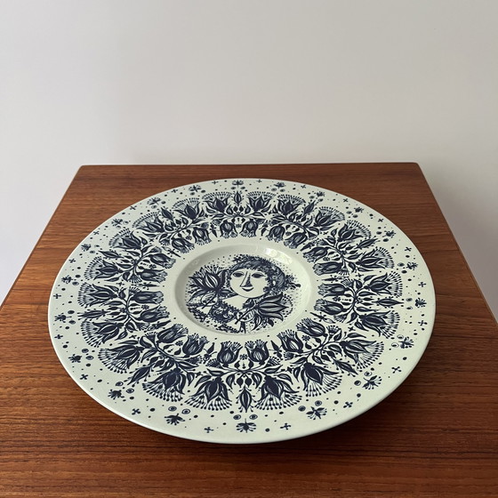 Image 1 of Large vintage wall plate, Bjørn Wiinblad for Nymølle, Denmark, 1960s