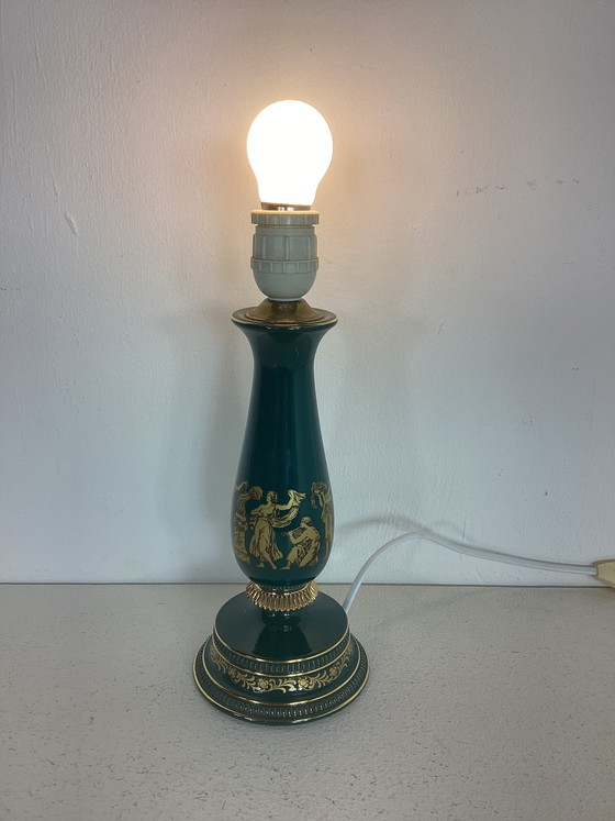Image 1 of Vintage Italian Florentine porcelain lamp