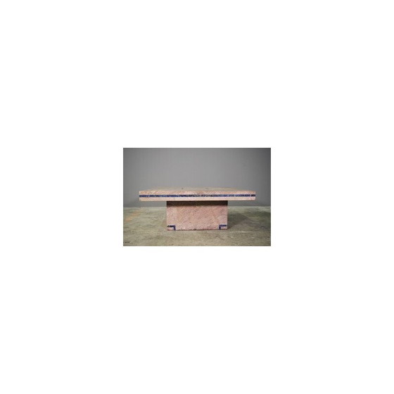 Image 1 of Vintage marble side table with lapis lazuli inserts by Mario Sabot, 1970s