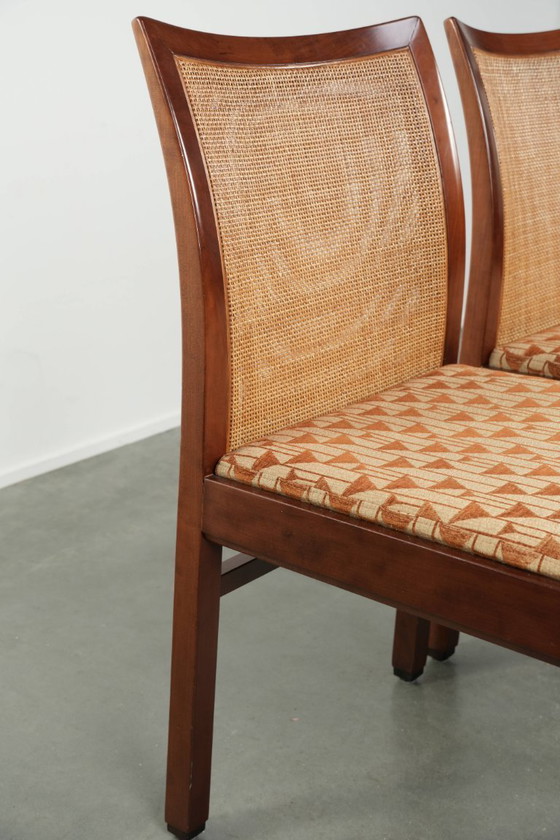 Image 1 of 6 chaises de salle à manger Schuitema de style Art déco avec dossier en osier, de la série Shaker