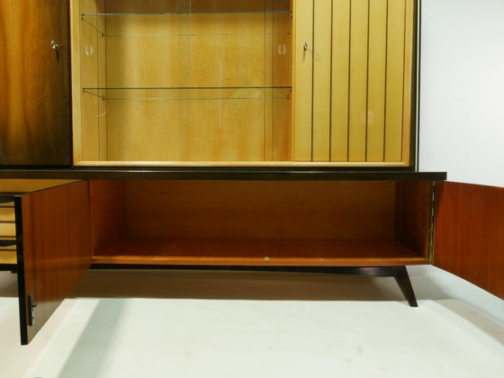 Image 1 of Vintage highboard with bar, living room cabinet, 60s, Germany