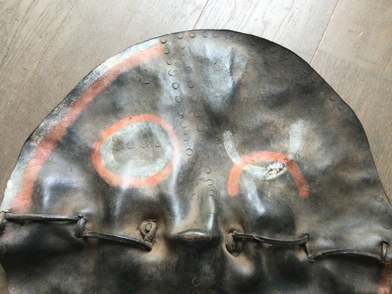 Image 1 of African tribal art - leather shield