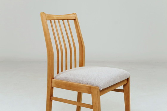 Image 1 of Sedie da pranzo scandinave con motivo a spina di pesce, set da 4 pezzi