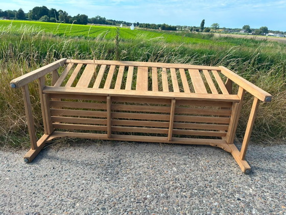 Panchina da giardino inglese in teak di Lister (1883) 160 cm - come nuova - – Panche da giardino, Wood (photo 3 of 7)