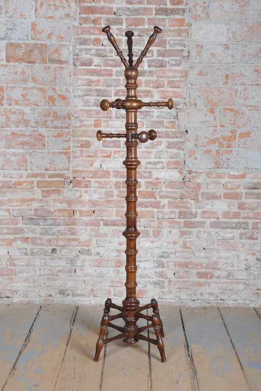 Perchero Biedermeier restaurado, de haya, de estilo polaco y checo, década de 1890. – kapstokken, Wood (photo 2 of 8)