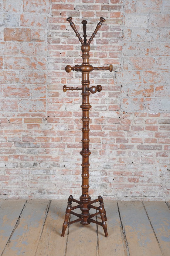 Perchero Biedermeier restaurado, de haya, de estilo polaco y checo, década de 1890. – Wood (photo 2 of 8)