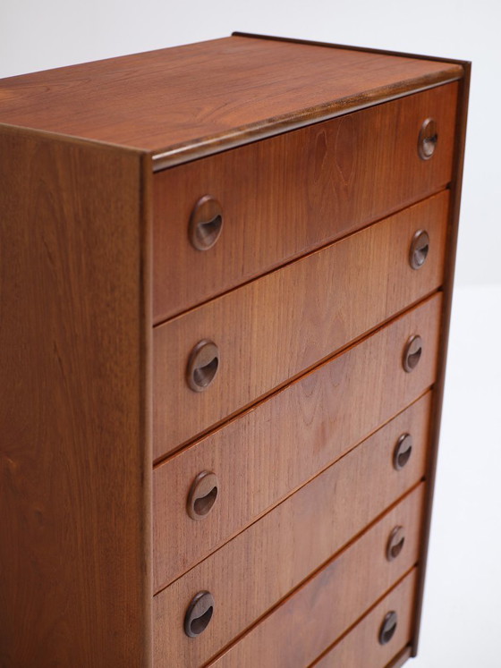 Image 1 of Hoge ladekast teak vintage Deens 1960s