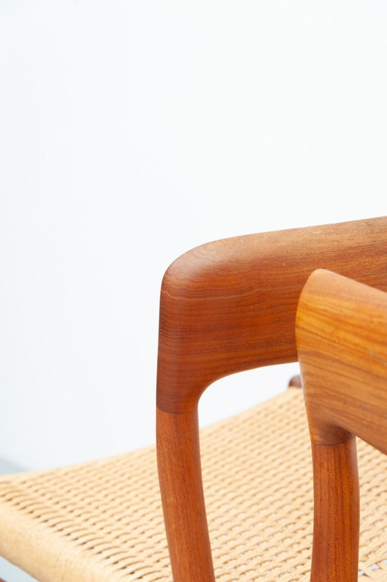 Image 1 of 4x dining chairs model 75 made of teak by Niels Otto Møller for J. L. Møller Møbelfabrik (1950s)