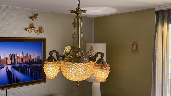 Lampadario vintage fatto a mano in stile Murano – Lampade a sospensione, Glass, Metal (photo 2 of 5)