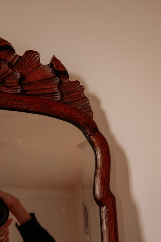 Image 1 of Espejo Soester antiguo de madera, finales del siglo XIX