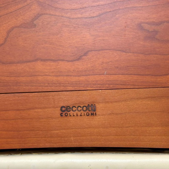 Een paar Hypnos-fauteuils uit de Ceccotti-collectie. – Ceccotti Collezioni, Wood, Leather (photo 6 of 8)