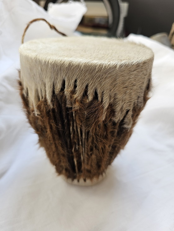Image 1 of Afrikaanse drum van geitenhuid 