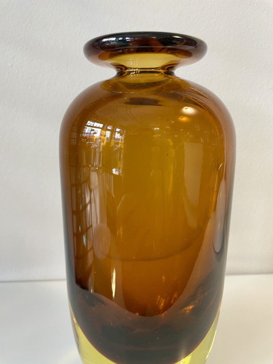 Image 1 of Gunnar Ander mundgeblasene Kunstglasvase für Lindshammar