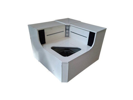 Image 1 of Design hoekkast met geïntegreerd draaiplateau – een uniek vintage exemplaar.