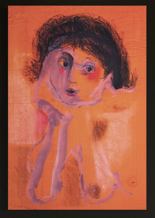 Robert Detheux rare peinture de 1961
