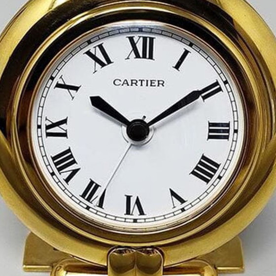 Image 1 of Magnífico despertador Cartier "Colisee" de los años 90. Fabricado en Francia.