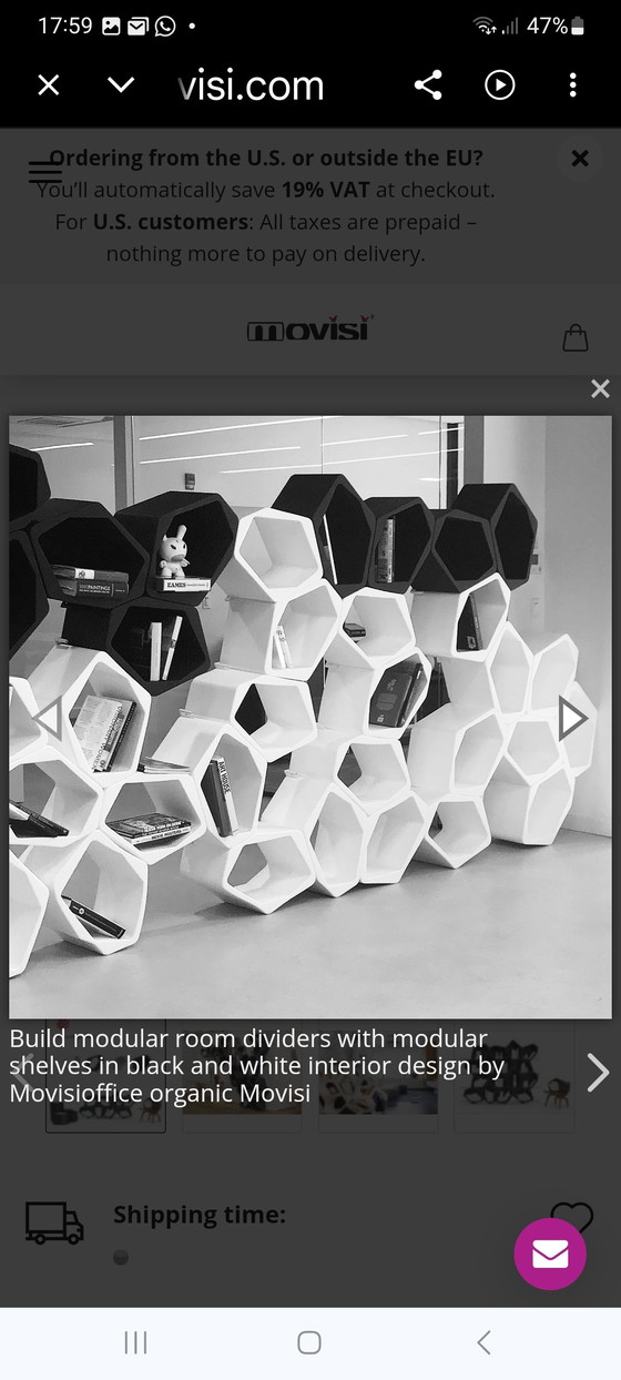 Image 1 of 7 módulos blancos para sistema de pared divisoria de ambientes