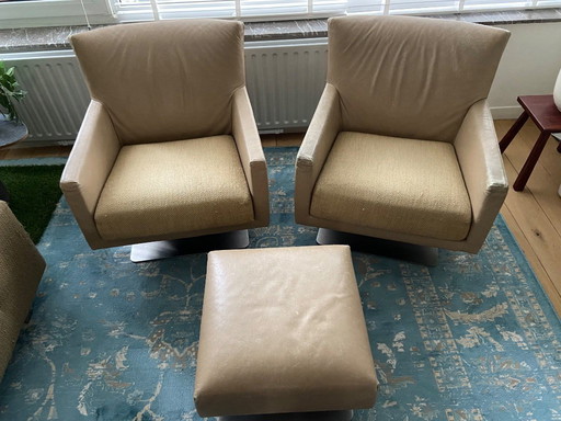 Conjunto Montis Impala: 2 sillones de diseño + otomana - Gijs Papavoine