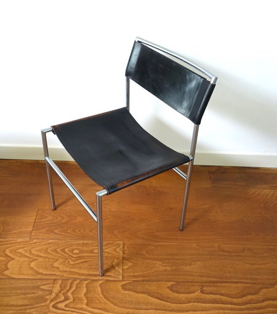 Martin Visser SE 06 Sedia da pranzo/da comodino Prima serie – Spectrum, Sedie da pranzo, Leather, Metal (photo 15 of 19)