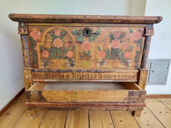 Arca de novia de 1875, Armarios de almacenamiento, Madera, Metal, Multicolor (foto 4 de 7)