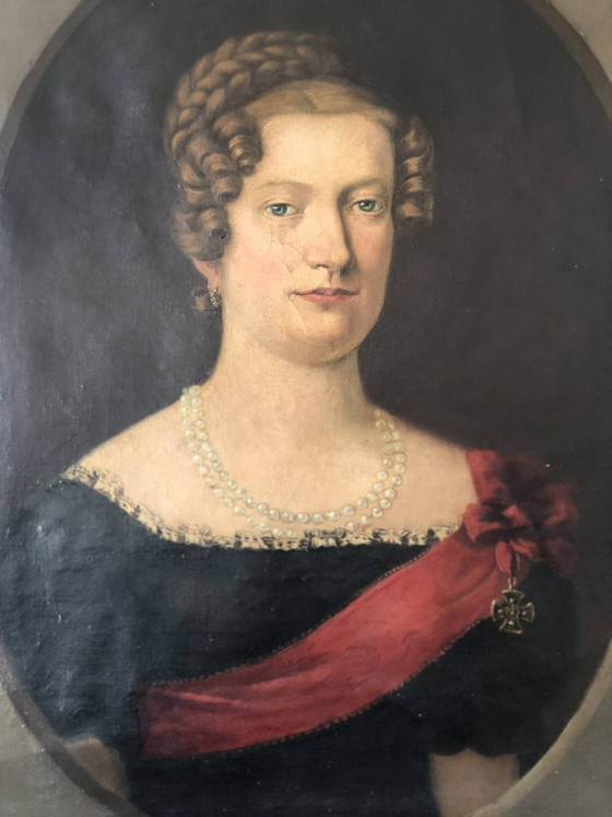 Image 1 of Grand portrait original ancien du XIXe siècle représentant un Allemand
