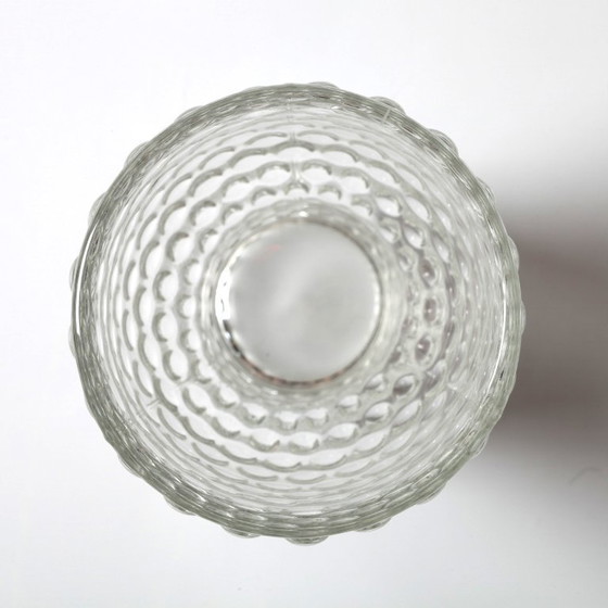 Image 1 of Mid-Century Clear Pressed Glass Vase by Jan Schmid, Rosice / 1961