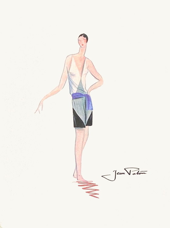 Image 1 of Jean PATOU Dessin de Mode II Siebdruck 1996