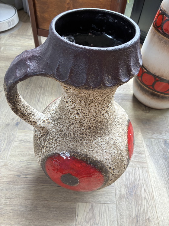 Image 1 of Vintage fat lava floor vase 50 cm Dumler & Breiden