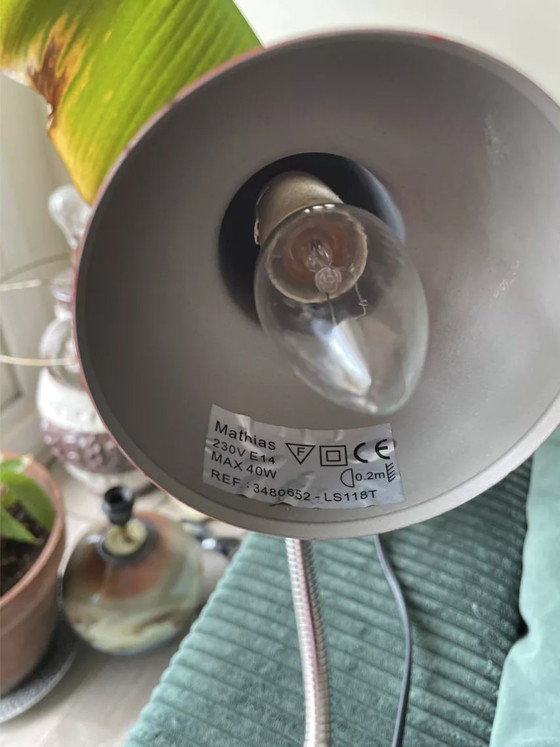 Image 1 of Lampada da scrivania in metallo rosso Mathias