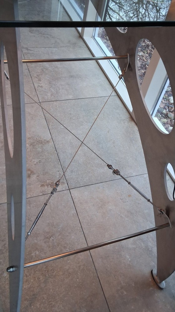 Image 1 of Mesa de cristal de diseño noruego único.