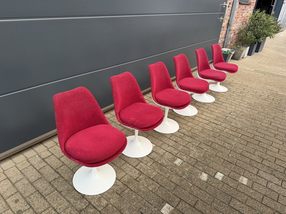 Image 1 of 6x original vintage Knoll Tulip dining chairs by Eero Saarinen
