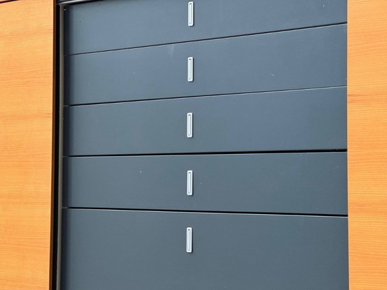 Image 1 of High-quality sideboard with sliding doors and drawers, 1980s