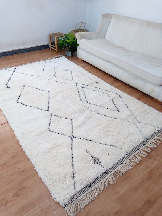 Handgeknüpfter marokkanischer Berberteppich aus Naturwolle, Größe 150/350 cm – Teppiche & Läufer, Wool (photo 4 of 6)