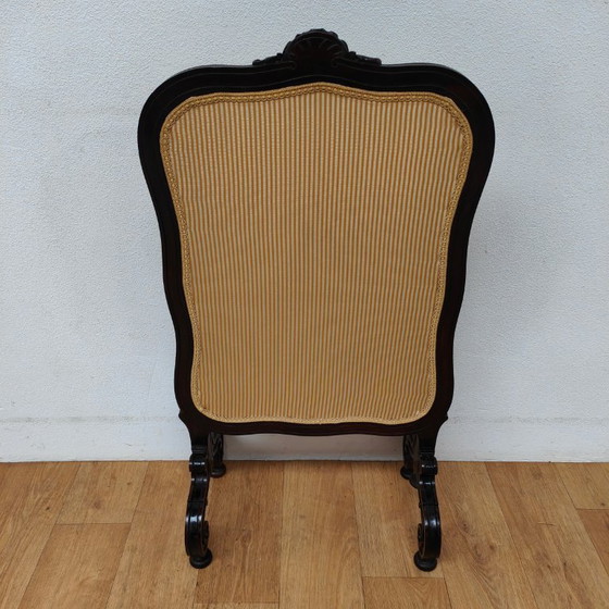 Image 1 of Antique Victorian Gobelin Fireplace Screen Walnut