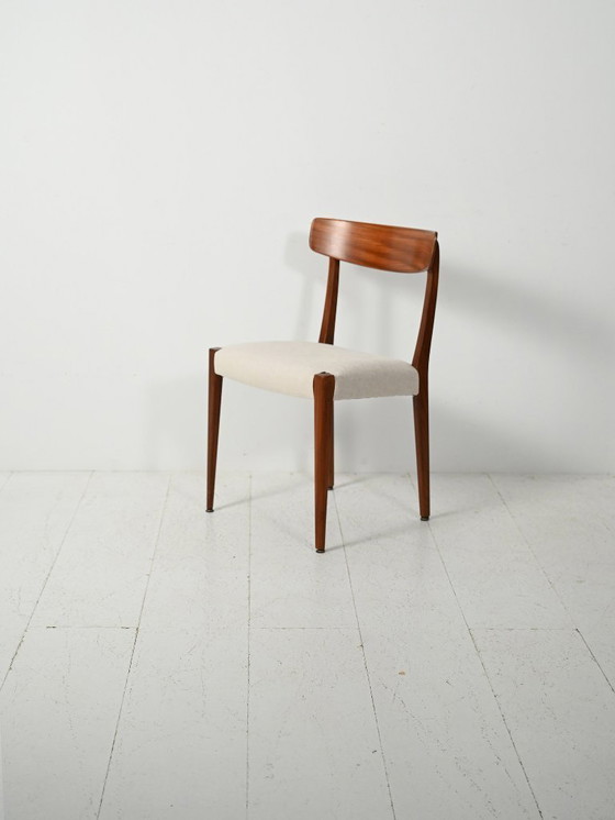 Image 1 of Set of six Scandinavian teak dining chairs, 1960s