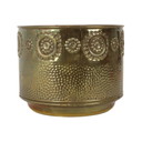 Large Brass Planter Jardinière Firewood Repoussé