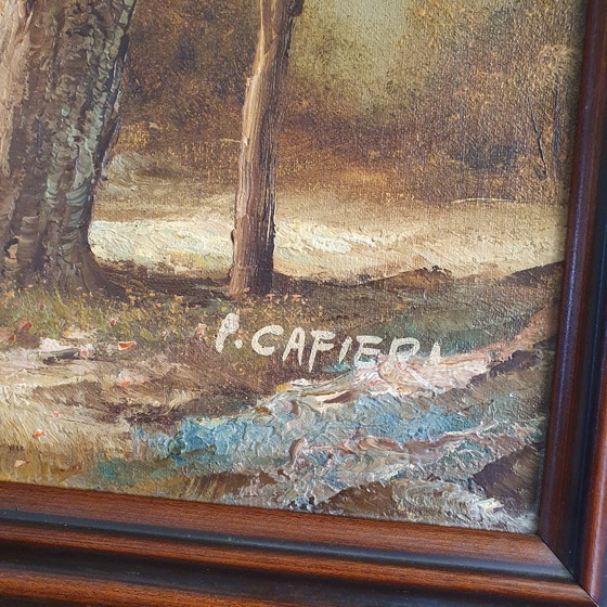 Image 1 of Dipinto d'epoca Paesaggio autunnale a olio di Irene Cafieri