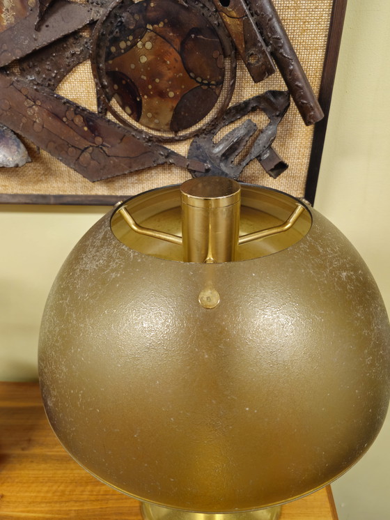 Image 1 of Vintage Messing Tafellamp Bureaulamp Lamp Lampje 