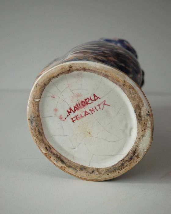 Image 1 of Vintage ceramic vase in the shape of a grotesque owl, Spain 1970s