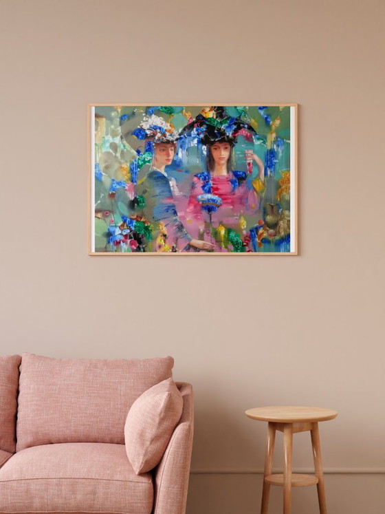 Original Oil Painting Abstract Expressionism Figurative Carnival – Paintings & Drawings, Canvas (photo 3 of 10)
