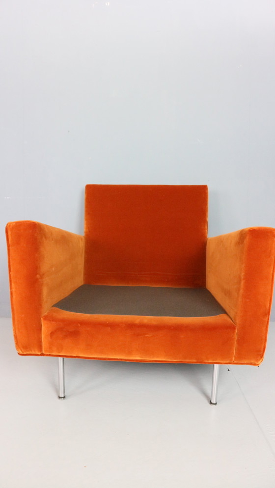 Image 1 of Paire de fauteuils 25 BC de Florence Knoll en velours, années 1950