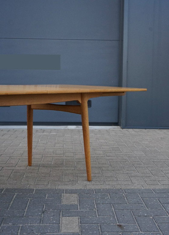 Image 1 of Table de salle à manger extensible en chêne Hans J. Wegner Modèle AT 310 par Andreas Tuck,1960s