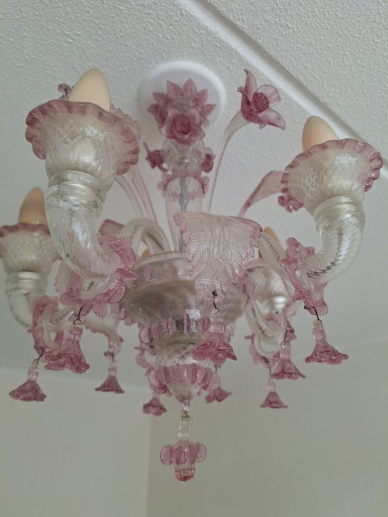 Small Venetian Murano glass Chandelier (photo 3 of 7)