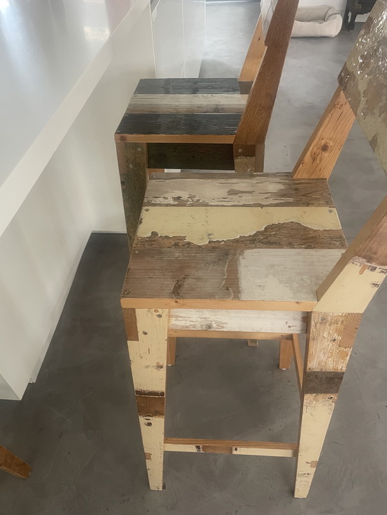 Image 1 of 4x Piet Hein Eek bar stools