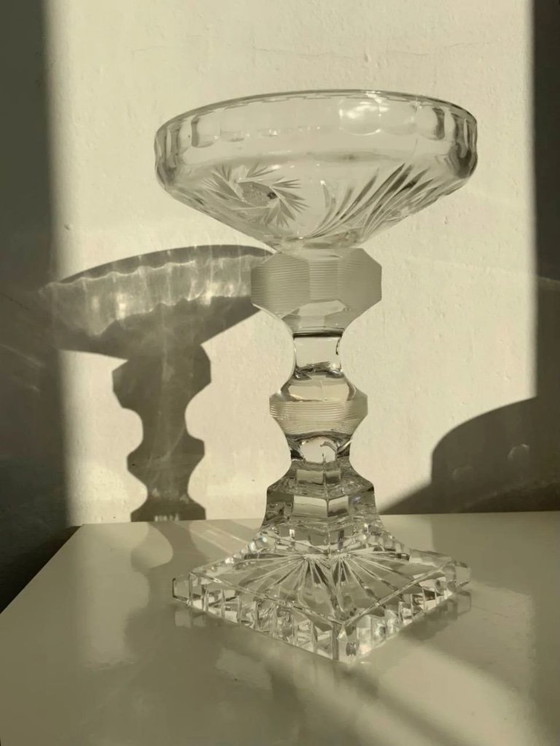 Image 1 of Rare Set of 3 Bohemian Crystal Objects – Historicism Period (ca. 1880-1890)